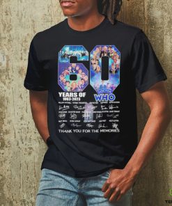 60 Years Of 1963 – 2023 Doctor WHO Signature Thank You For The Memories T Shirt