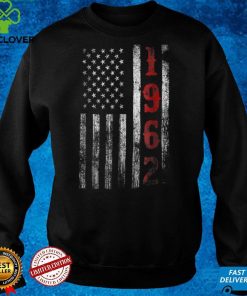 60Th Birthday Gifts 1962 Vintage American Flag Gift T Shirt