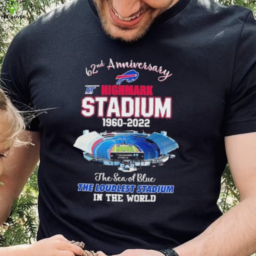 62nd Anniversary At Highmark Stadium 1960 2022 The Sea Of Blue Buffalo Bills Shirt