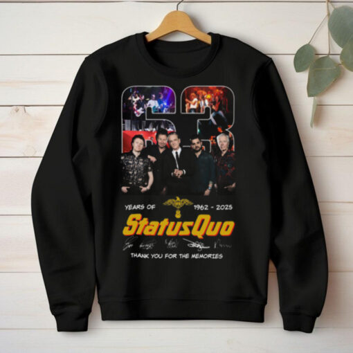 63 Years Of Status Quo 1962 2025 Thank You For The Memories T Shirt
