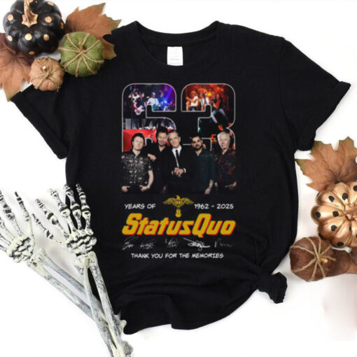 63 Years Of Status Quo 1962 2025 Thank You For The Memories T Shirt