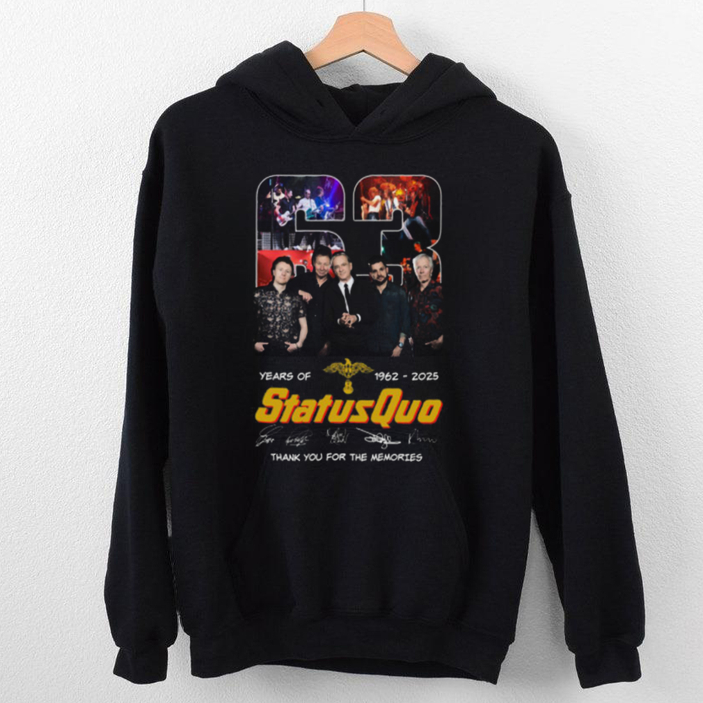 63 Years Of Status Quo 1962 2025 Thank You For The Memories T Shirt 63 Years Of Status Quo 1962 2025 Thank You For The Memories T Shirt