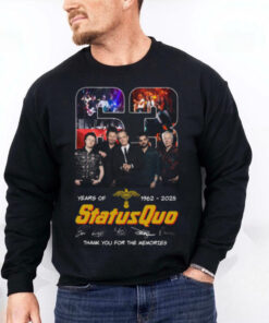 63 Years Of Status Quo 1962 2025 Thank You For The Memories T Shirt