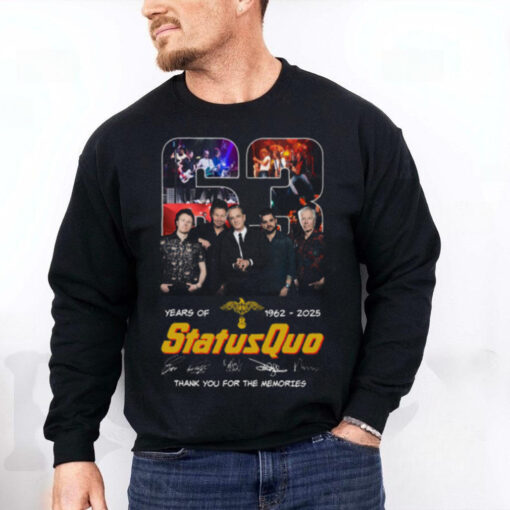 63 Years Of Status Quo 1962 2025 Thank You For The Memories T Shirt