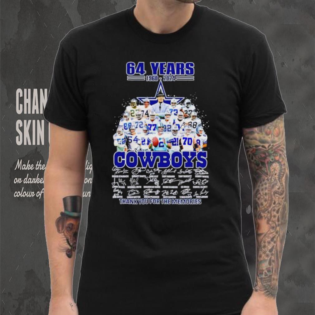 64 years 1960 2024 Cowboys thank you for the memories shirt 64 years 1960 2024 Cowboys thank you for the memories shirt