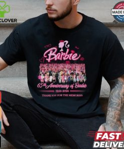 65th Anniversary Of Barbie 1959 2024 Thank You For The Memories T Shirt