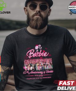 65th Anniversary Of Barbie 1959 2024 Thank You For The Memories T Shirt