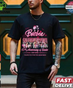 65th Anniversary Of Barbie 1959 2024 Thank You For The Memories T Shirt
