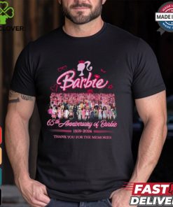 65th Anniversary Of Barbie 1959 2024 Thank You For The Memories T Shirt