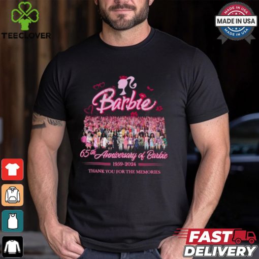 65th Anniversary Of Barbie 1959 2024 Thank You For The Memories T Shirt