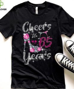 65th Birthday Gifts Cheers To 65 Year Old Wine high heels Long Sleeve T Shirt