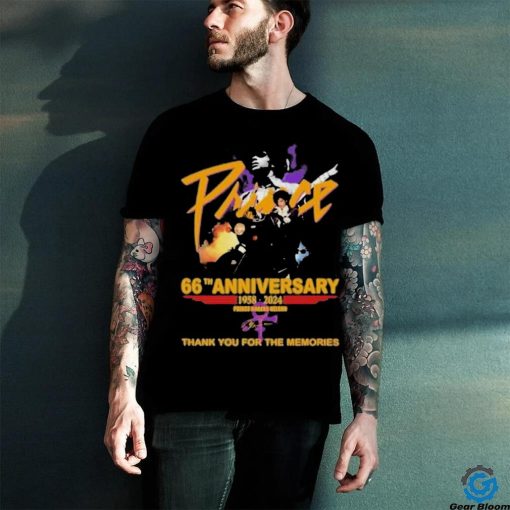 66th Anniversary 1958 2024 Prince Rogers Nelson Thank You For The Memories Shirt