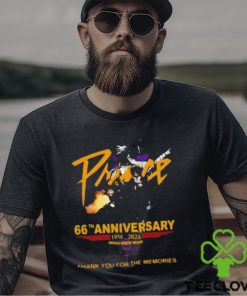 66th Anniversary 1958 2024 Prince Rogers Nelson Thank You For The Memories T Shirt