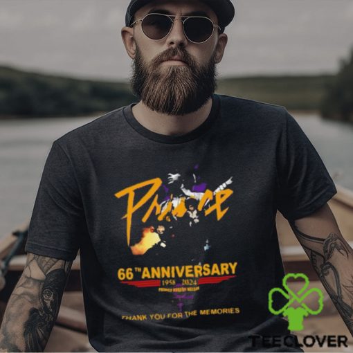 66th Anniversary 1958 2024 Prince Rogers Nelson Thank You For The Memories T Shirt