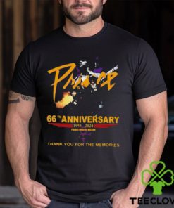 66th Anniversary 1958 2024 Prince Rogers Nelson Thank You For The Memories T Shirt
