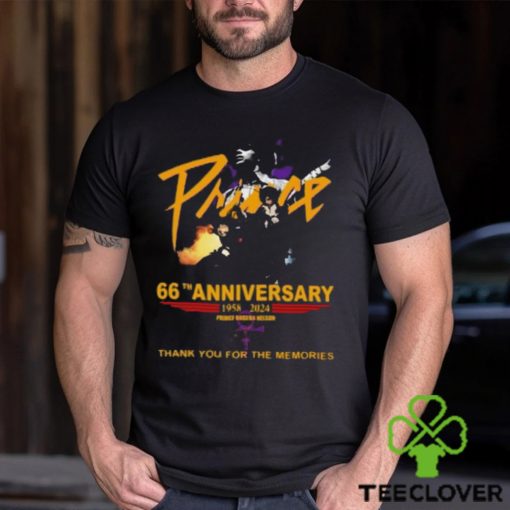 66th Anniversary 1958 2024 Prince Rogers Nelson Thank You For The Memories T Shirt