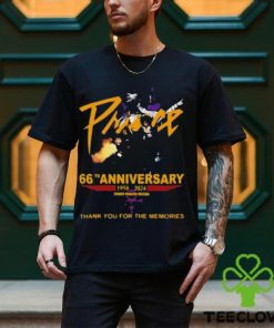 66th Anniversary 1958 2024 Prince Rogers Nelson Thank You For The Memories T Shirt