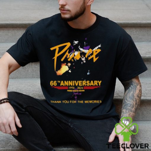 66th Anniversary 1958 2024 Prince Rogers Nelson Thank You For The Memories T Shirt