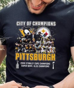 City Of Champions Pittsburgh 2008 Stanley Cups Champions Super Bowl XLIII Champions T Shirt 3 City Of Champions Pittsburgh 2008 Stanley Cups Champions Super Bowl XLIII Champions T Shirt