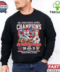 68 Ventures Bowl Champions Red Wolves beat Falcons score mascot shirt