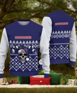 Montreal Canadiens Christmas Skull 3D Gingerbread Ugly Sweater Gifr For Fans