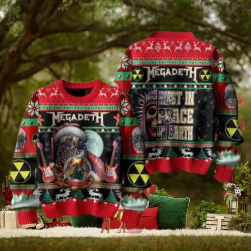 Megadeth Rust In Peace On Earth Chirstmas Gifts 2024 Xmas For Family And Friends Ugly Sweater