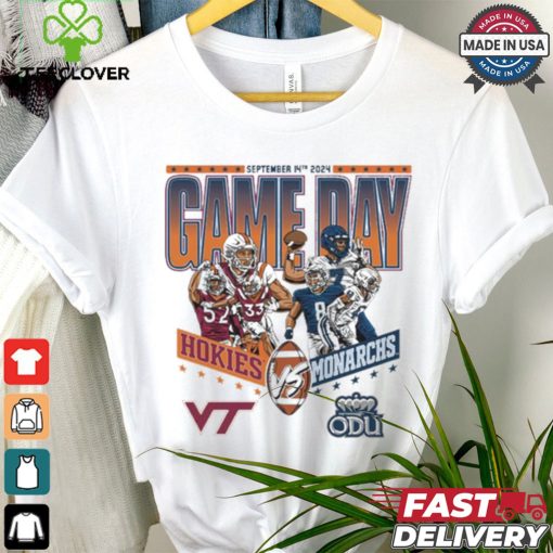 Original Virginia Tech Hokies vs Old Dominion Monarchs Football September 14th 2024 Game Day Matchup shirt