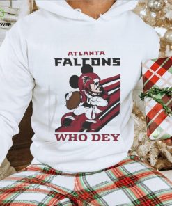 Mickey Mouse Nfl Atlanta Falcons Football Player Who Dey Slogan Shirt