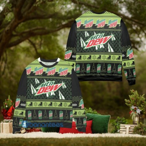 Mountain Dew Pine Tree Snowflake Pattern Ugly Christmas Sweater Christmas Gift For Men And Women