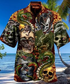 Buy Skull Dragon Unisex Hawaiian Shirtt