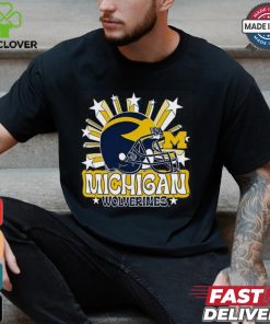 Image One Men's Michigan Wolverines Grey Helmet Star T Shirt