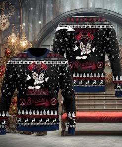 Atlanta Braves Champions Mouse Custom Ugly Christmas Sweater 3D Printed Men And Women Holiday Gift