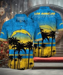 Los Angeles Chargers Logo Coconut Tropical Hawaiian Shirt Beach Gift For Fans