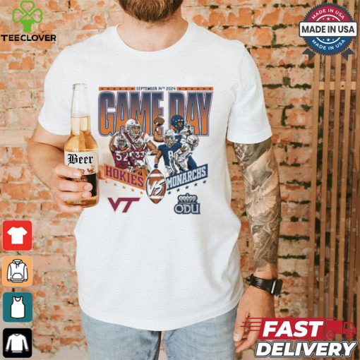 Original Virginia Tech Hokies vs Old Dominion Monarchs Football September 14th 2024 Game Day Matchup shirt