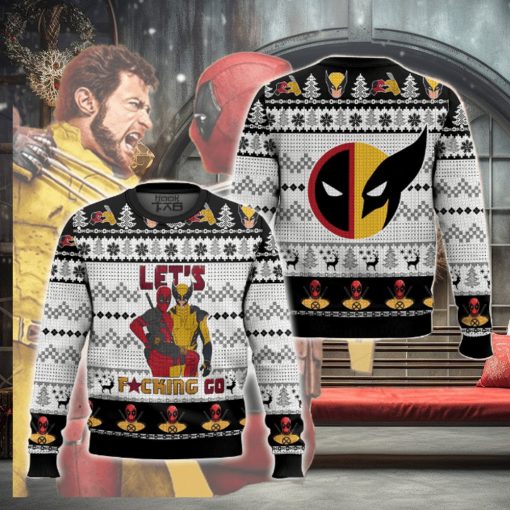 Let’s Go Deadpool Wolverine White Ugly Sweater