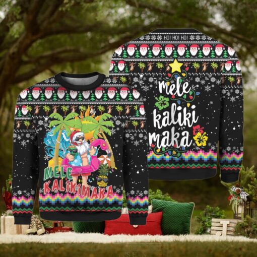 Hawaii Santa Claus Mele Kalikimaka Ugly Christmas Sweater