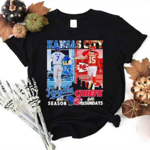 7 Witt Jr Kansas Royals All Season X 15 Mahomes Kansas Chiefs On Sundays Shirt