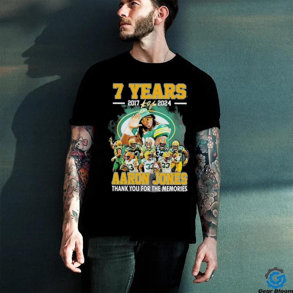 7 Years 2017 2024 Arron Jones Green Bay Packers Thank You For The Memories T Shirt 7 Years 2017 2024 Arron Jones Green Bay Packers Thank You For The Memories T Shirt