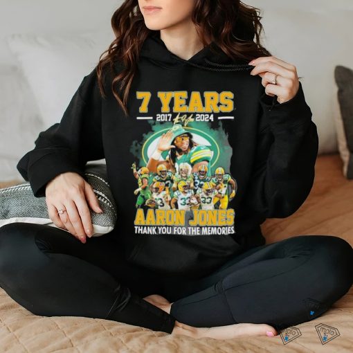 7 Years 2017 2024 Arron Jones Green Bay Packers Thank You For The Memories T Shirt