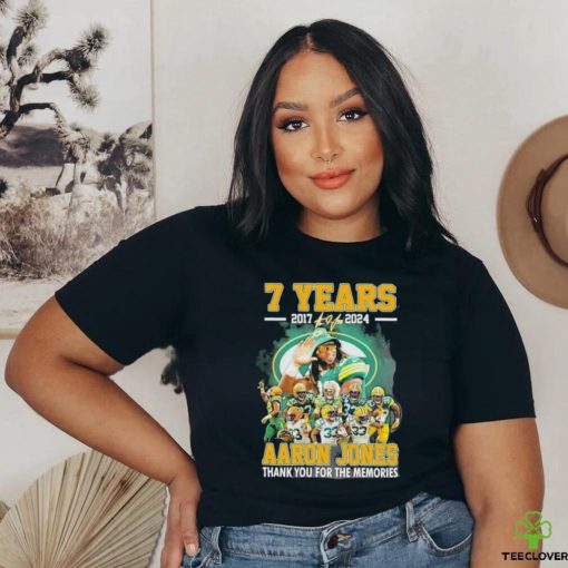 7 Years 2017 2024 Arron Jones Green Bay Packers Thank You For The Memories T Shirt