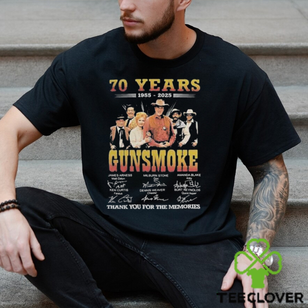 70 Years 1955 2025 Gunsmoke Thank You For The Memories T Shirt 70 Years 1955 2025 Gunsmoke Thank You For The Memories T Shirt