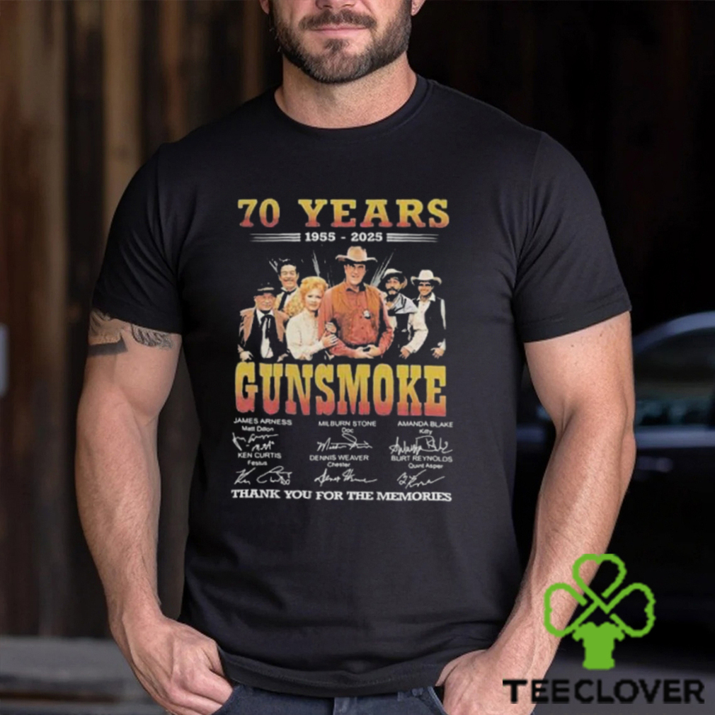 70 Years 1955 2025 Gunsmoke Thank You For The Memories T Shirt 70 Years 1955 2025 Gunsmoke Thank You For The Memories T Shirt