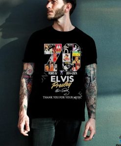 70 Years Of 1954 – 2024 Elvis Presley Thank You For Your Music Official t shirt