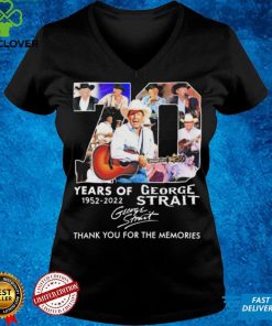 70 Years Of George Strait 1952 2022 Signatures Thank You For The Memories T Shirt