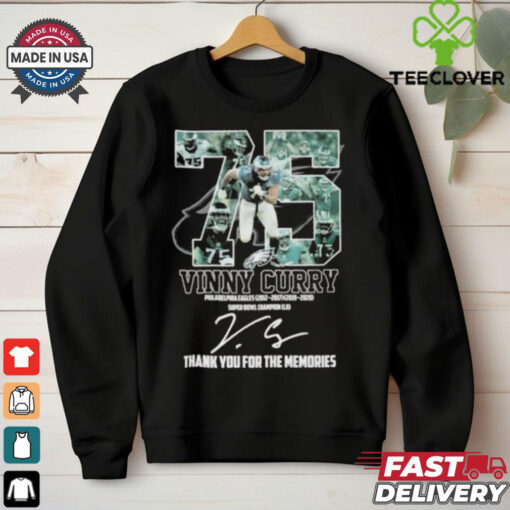 75 Vinny Curry Philadelphia Eagles Thank You For The Memories Signature Shirt
