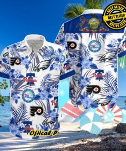 76Ers Phillies Philadelphia Eagles Hawaiian Shirt Best Beach Gift