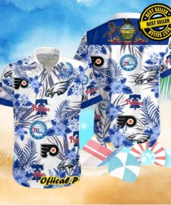 76Ers Phillies Philadelphia Eagles Hawaiian Shirt Best Beach Gift