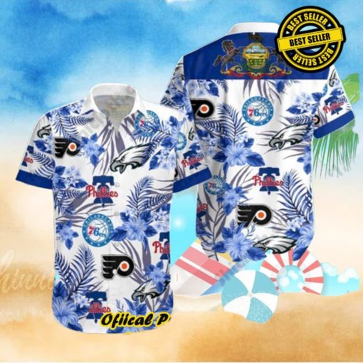 76Ers Phillies Philadelphia Eagles Hawaiian Shirt Best Beach Gift