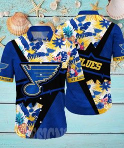 St Louis Blues NHL Flower Full Printing Hawaiian Shirt