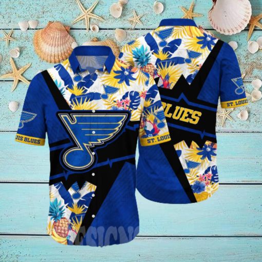 St Louis Blues NHL Flower Full Printing Hawaiian Shirt
